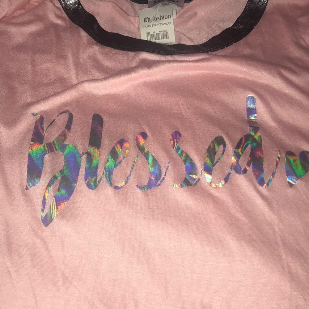Pink and holographic shirt